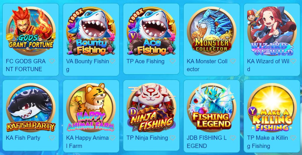 8k8 fishing game categories